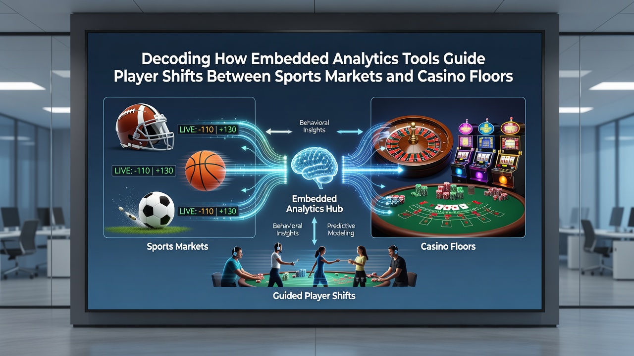 Heatmap visualization from analytics software showing player flow between sports and casino modules over a monthly period
