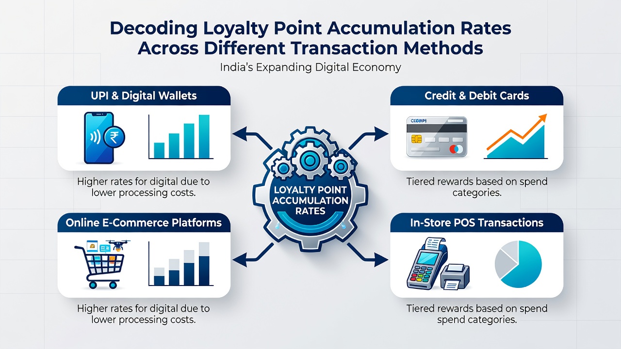 Charts comparing loyalty point rates for UPI, wallets, and cards in Indian gaming ecosystems
