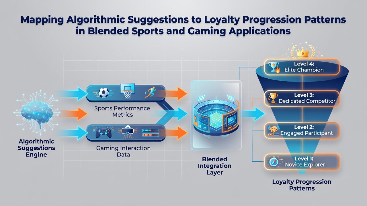 Detailed diagram illustrating data flow from user activity logs through algorithmic mapping layers to loyalty tier advancement indicators