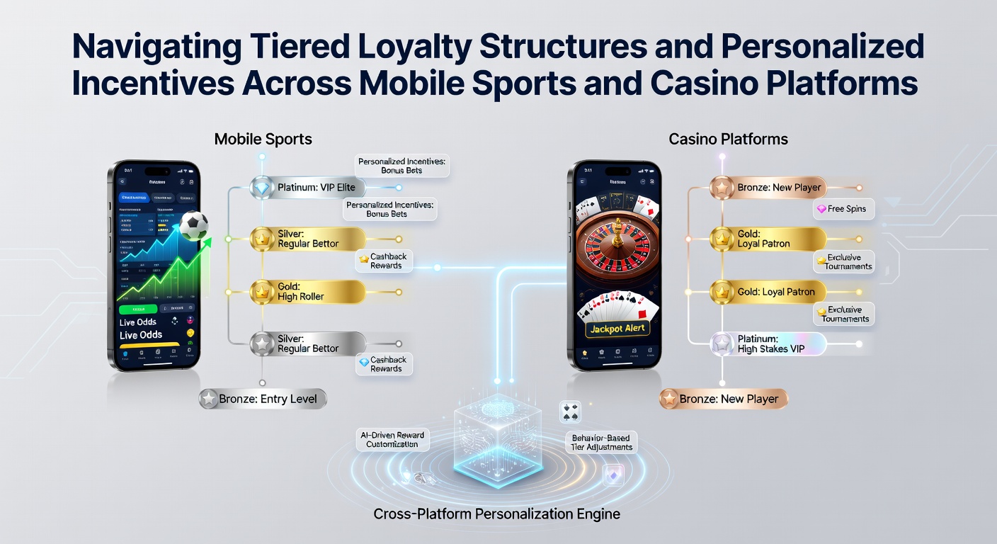 Users engaging with personalized incentive screens on mobile devices showing tier status updates and custom bonus offers